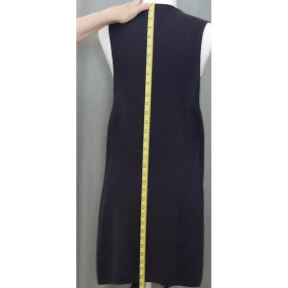 ZOZO Navy Blue Fringe Long Vest Topper Size L - Picture 4 of 6